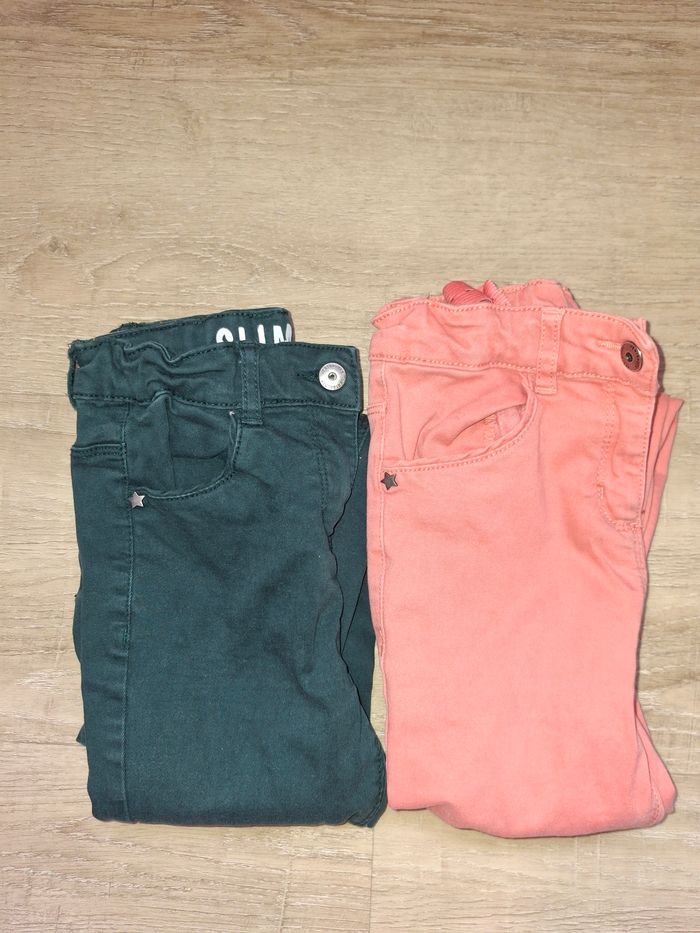 Lot 2 pantalons slim vertbaudet BE 9ans - photo numéro 3