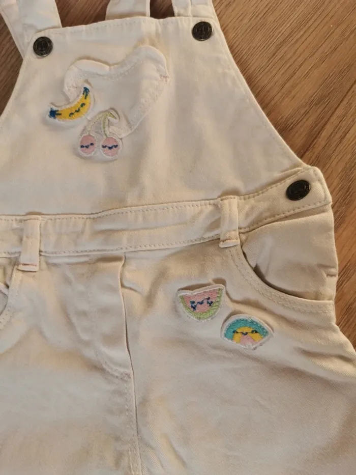 Salopette short en jean 18 mois - photo numéro 4