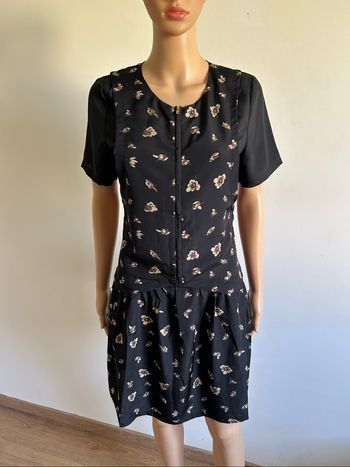 Robe noire et beige neuve à manches courtes See U Soon taille M (valeur 39€)