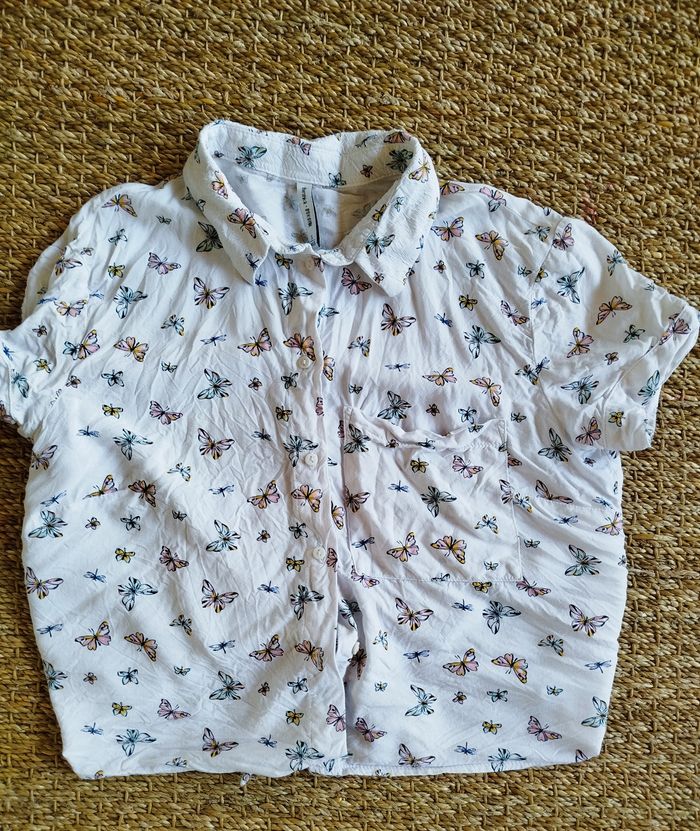 Chemise motifs papillons