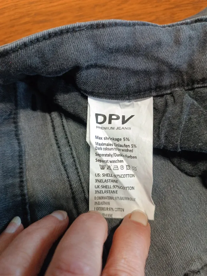 Jean troué anthracite DPV - M - photo numéro 7