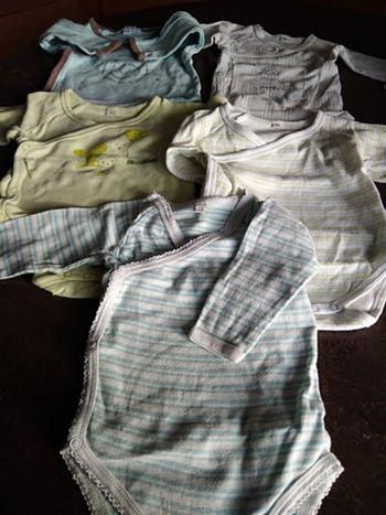 Lot de 5 bodies 12 mois garçons