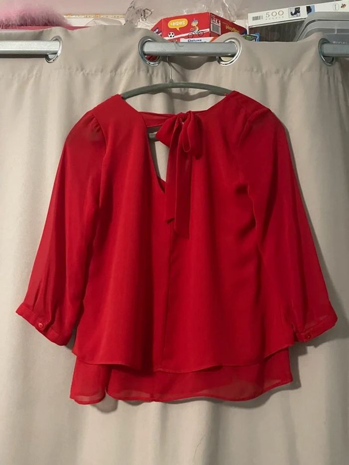 Blouse légère rouge