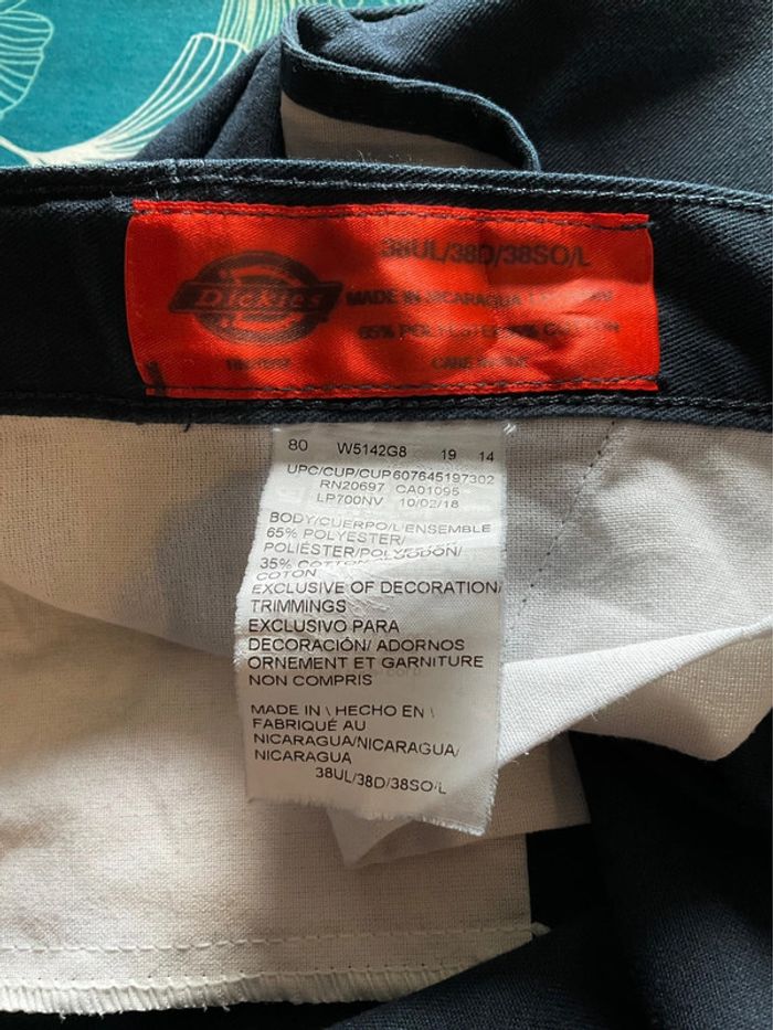 Pantacourt chino bleu marine pour homme Dickies taille 38UL/38D/38SO/L 328 - photo numéro 8