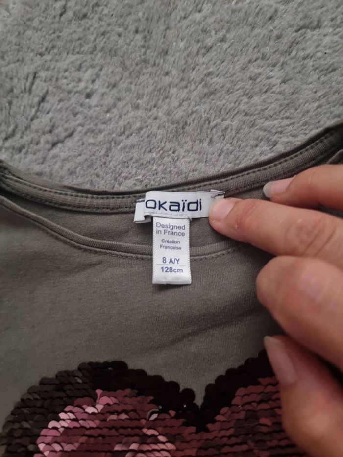 Tee-shirt manches longues okaidi 8ans - photo numéro 3