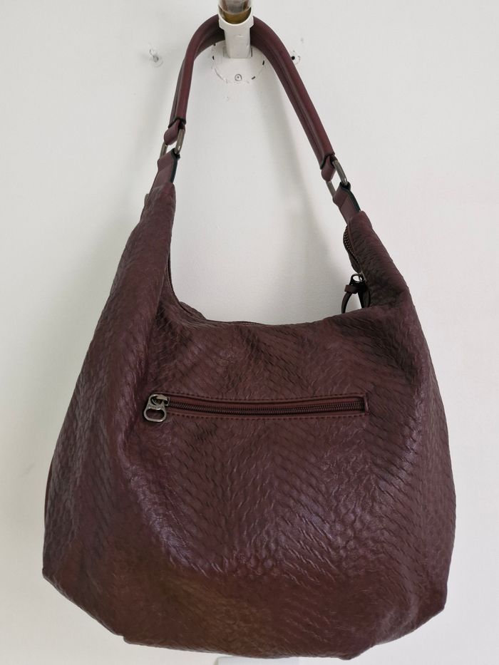 Sac à main Bordeaux cuir - photo numéro 4