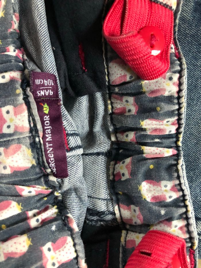 Jeans grosses coutures fuchsia 4 ans Sergent-major - photo numéro 6