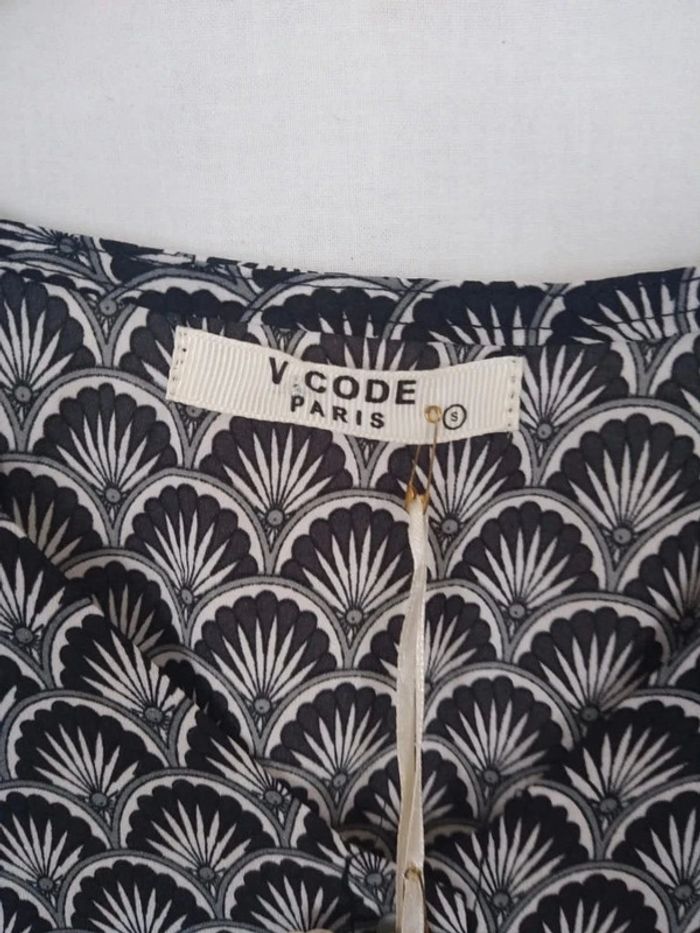 Blouse manches 3quart v code noir taille s - photo numéro 4