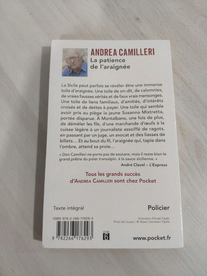 Livre poche policier la patience de l'araignée Camilleri enquête Montalbano - photo numéro 6