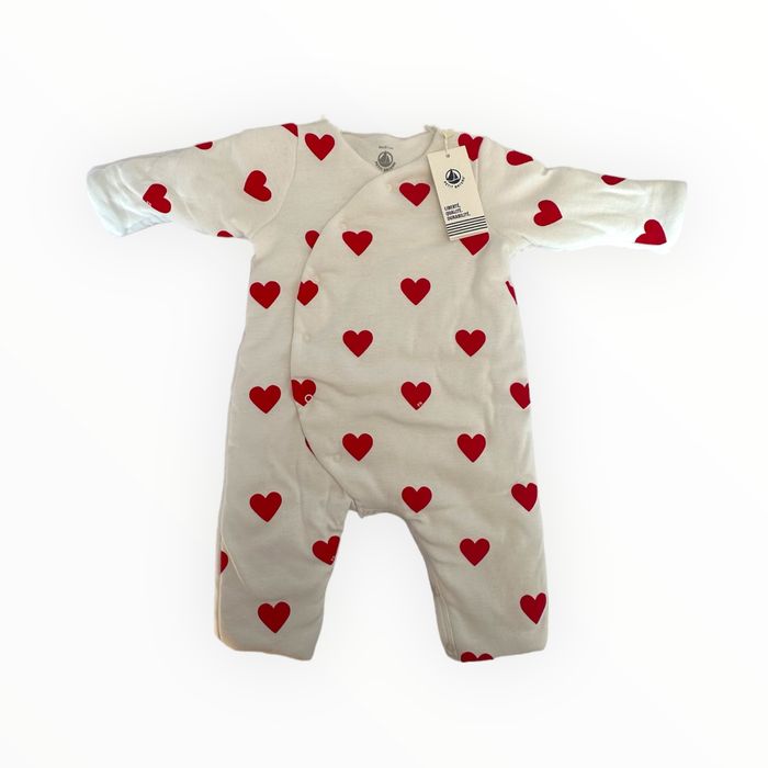 Combinaison ouatinée Petit Bateau Coeurs 6 mois NAE (41€)