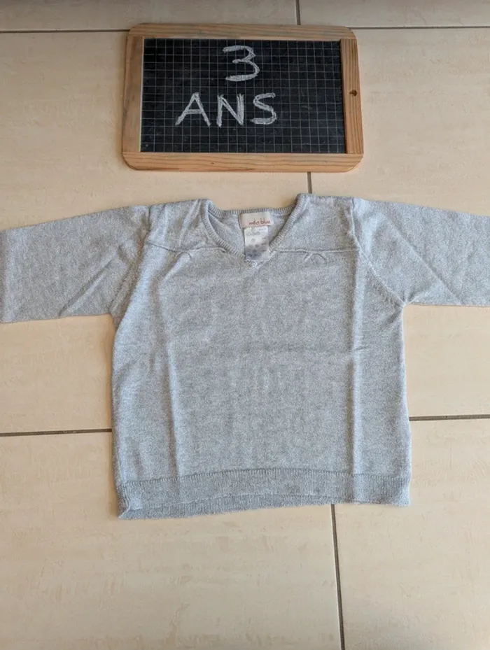 Pull argenté mila blue 3 ans