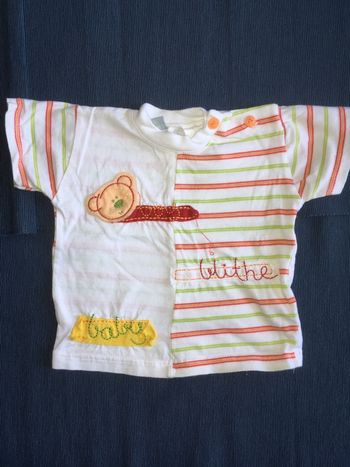 Teeshirt blanc et coloré 3mois