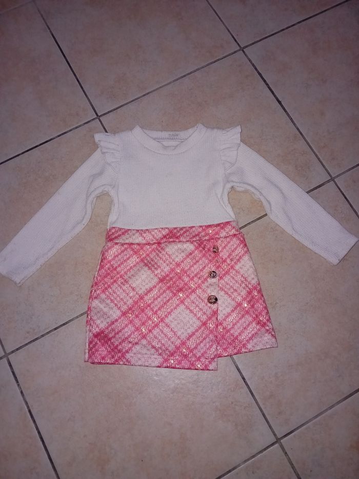 Robe 2 ans Blanche et rose