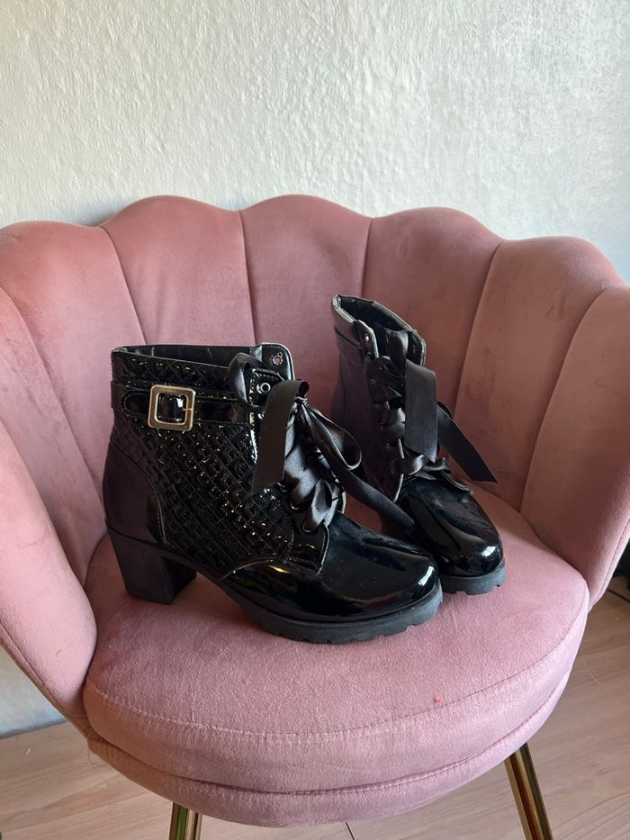 👉Bottines noires vernies à talon – pointure 41 (EU) 🖤 - photo numéro 6