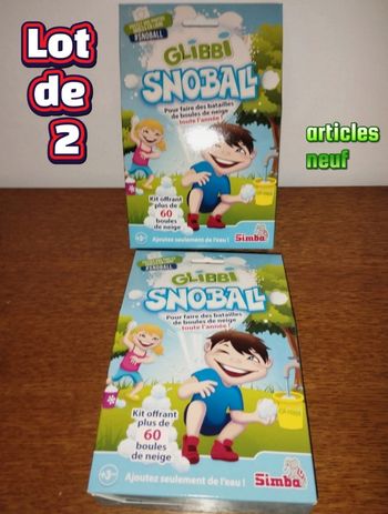 Lot de 2 kits bataille de boules de neige neufs