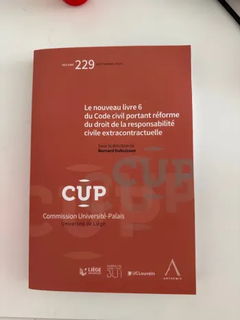 Livre le nouveau livre 6 du code portant réforme du droit de la responsabilité