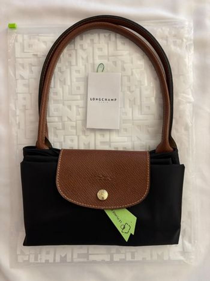 Sac Longchamp taille L  couleur Noir et Marron - photo numéro 4