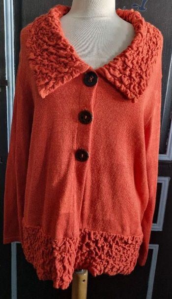 Cardigan orange taille 5