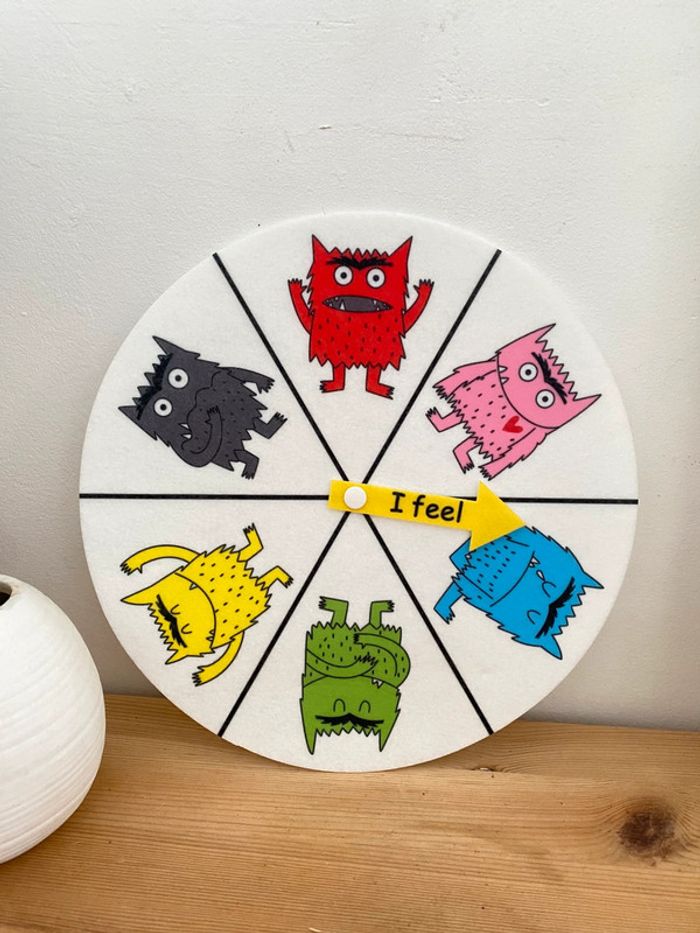 Roue des émotions – Le Monstre des Couleurs Neuf 🧠💛