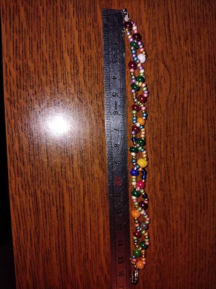 Bracelet en perles de rocaille avec fermoir en acier inoxydable - photo numéro 2