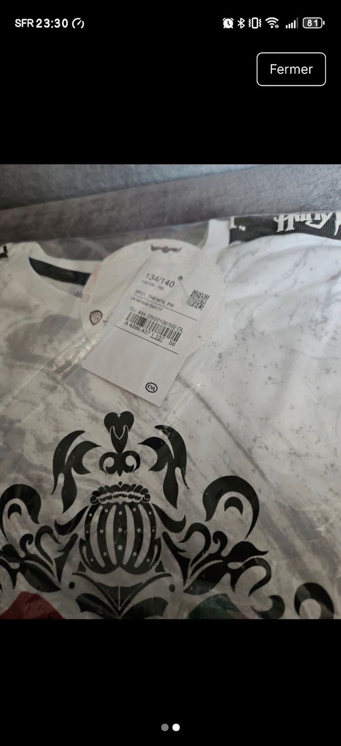 T-shirt Harry Potter neuf taille 134 cm / 140 cm - photo numéro 2