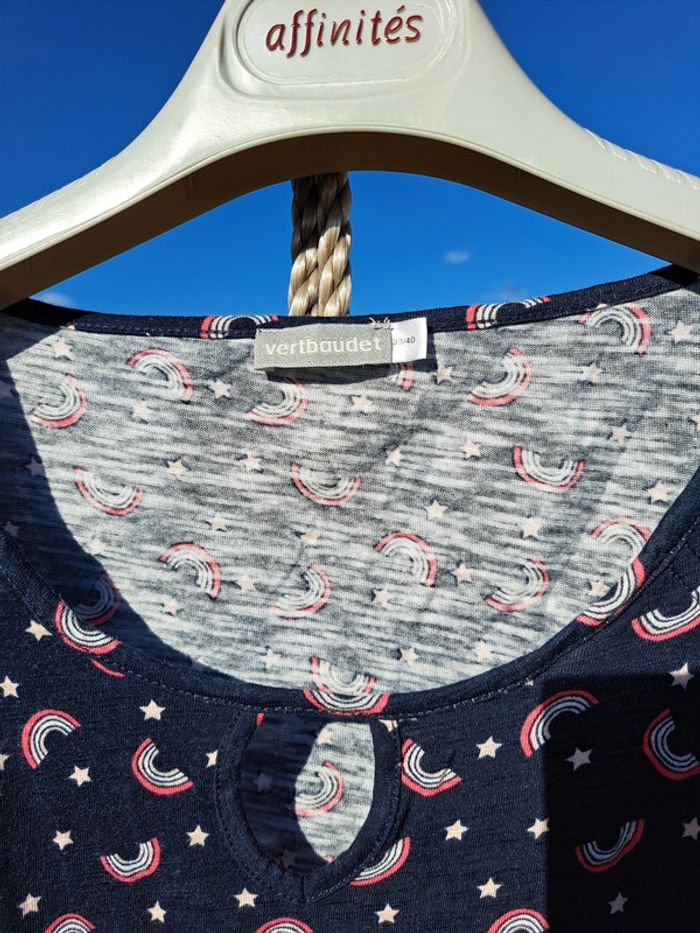 Robe de nuit grossesse allaitement Vertbaudet 38/40 - photo numéro 2