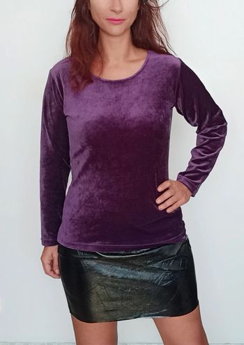 Haut velours violet taille 38/40