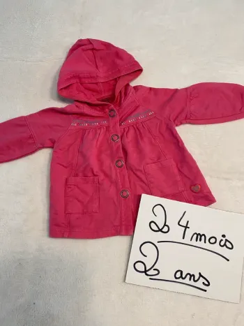 Gilet veste rose 2 ans 24 mois