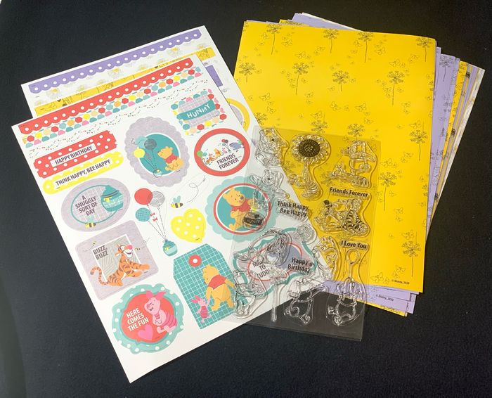 Kit Winnie Pooh Disney tampons, feuilles, die cuts