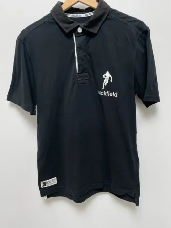 Rugby Polo Ruckfield Black and White Mens Small