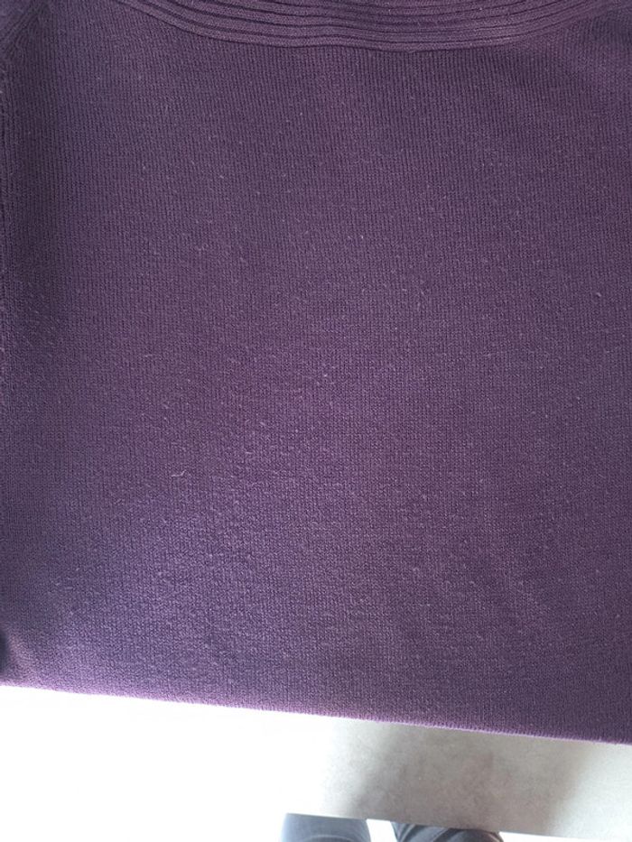 Pull femme hiver col bardot violette TBE taille M, canda - photo numéro 4