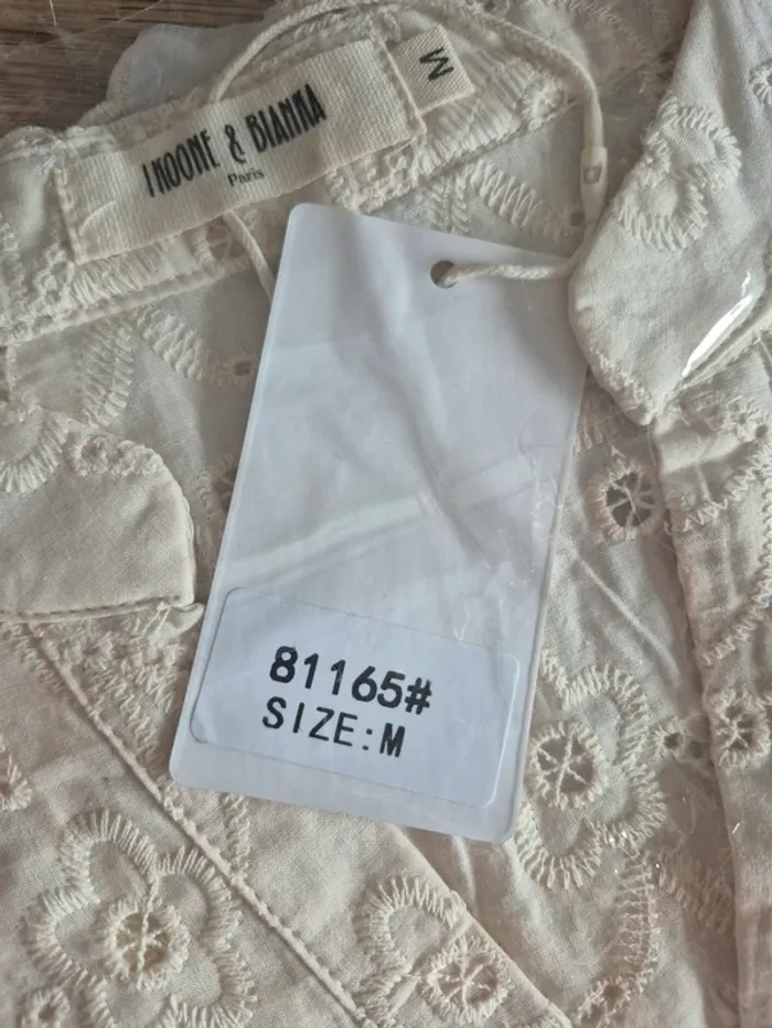 Blouse en dentelle Crème Femme Taille M/38 - photo numéro 3