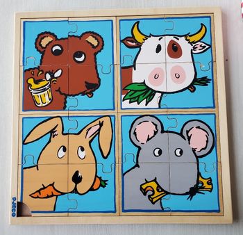 Puzzle en bois animaux