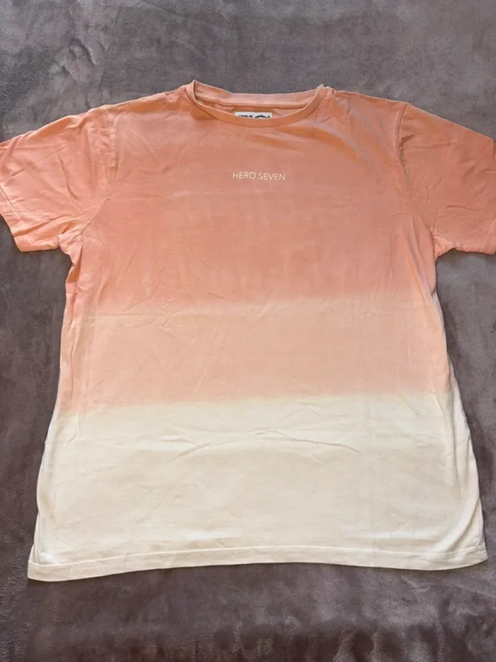 T-shirt homme Hero Seven taille S orange en très bon état - photo numéro 4