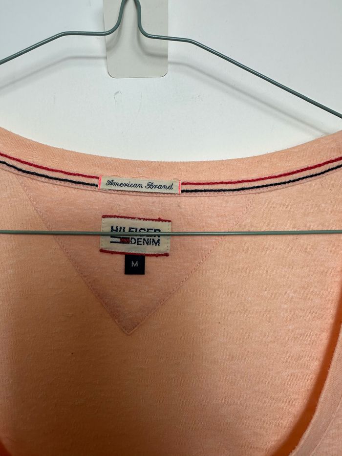 Teeshirt Tommy Hilfiger corail / rose fluide - taille M - photo numéro 4