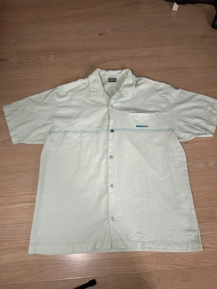 Chemise Vintage DDP Y2K menthe claire/beige taille XL tendance - photo numéro 3