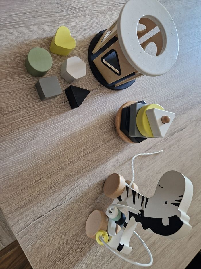 Trio de jeux en bois Vertbaudet