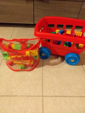 Lot brick sac + charriot