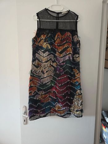 Robe débardeur femme noire multicolore bon état taille 42, Ayliz