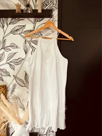 Taille 36 ~ S robe d’été en lin femme Promod blanche 🌸