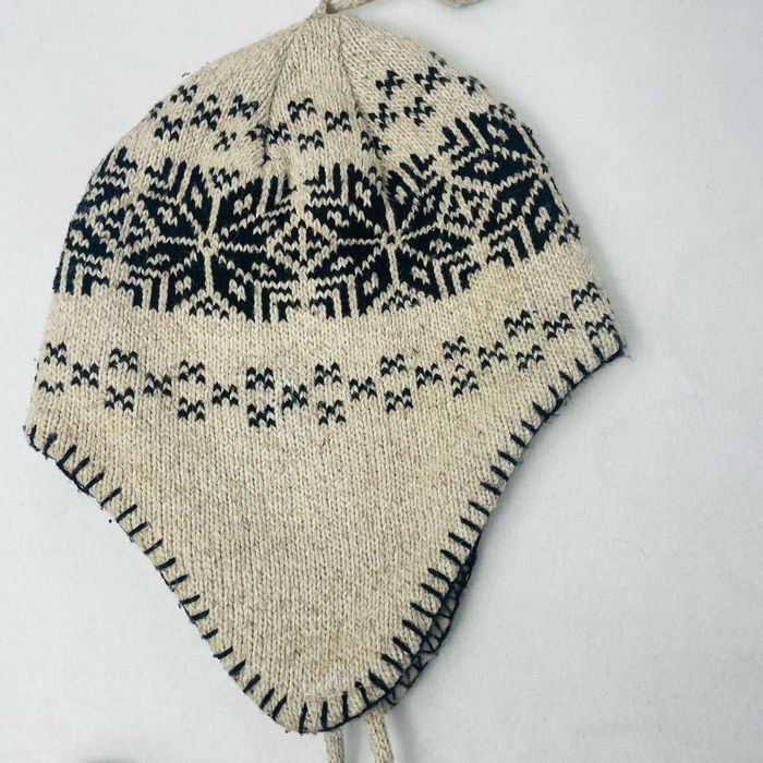 🥶 Bonnet Péruvien. Enfant. Très bon état. Beige et marine. - photo numéro 6