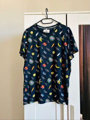 T-shirt marine à motifs Homme Bizzbee Taille L-XL