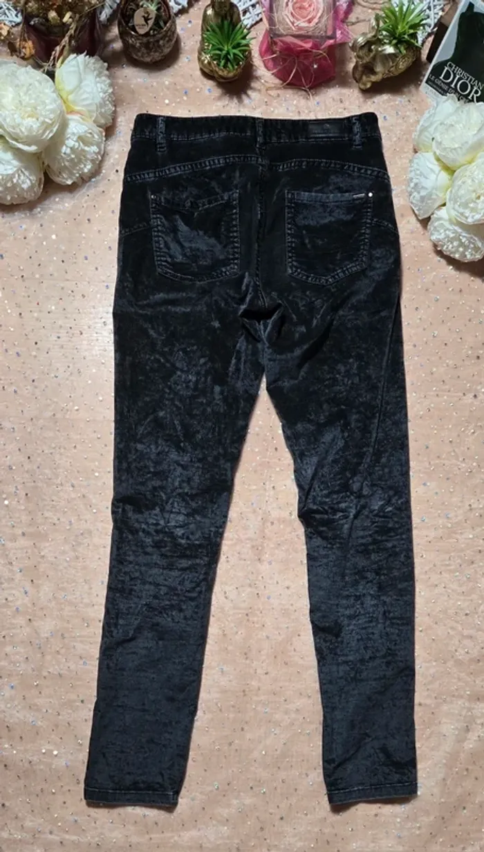 Pantalon noir effet velours IKKS - photo numéro 9
