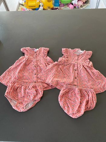Lot de 2 robes et culottes obaibi 6 mois