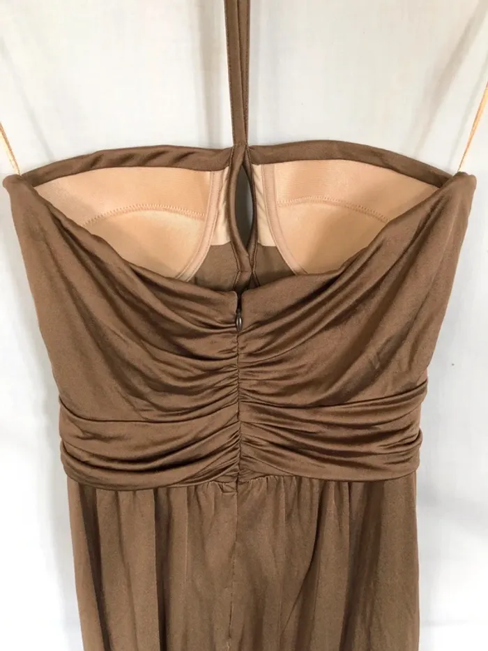 Robe bustier maxi couleur bronze taille 38 Pianoforte di Max Mara très bon état - photo numéro 12