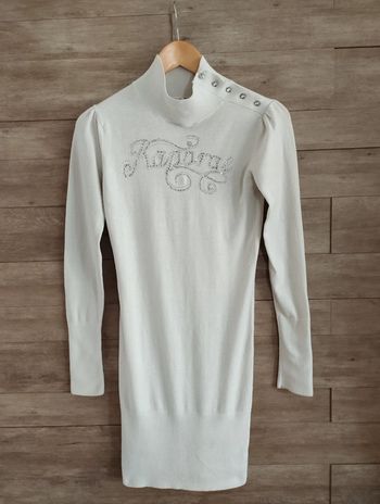 Robe pull kaporal écru strass TXS