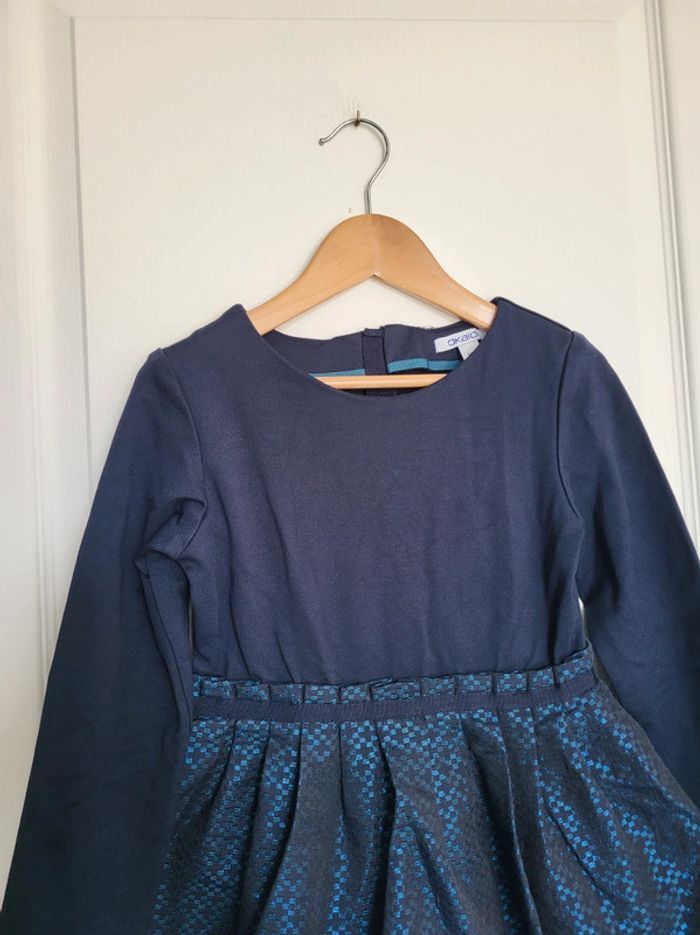 Belle robe 👗 chic bi-matière Okaidi 8 ans état neuf - photo numéro 2