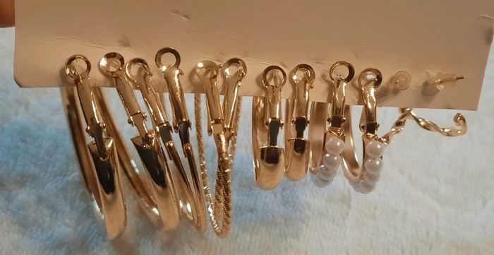 Lot de 6 paires de boucles d'oreilles