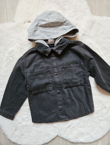 Veste en jean bébé garçon avec capuche – Style chemise / surchemise
