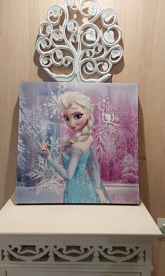 Toile cadre Frozen La reine des neiges 40 cm X 40 cm